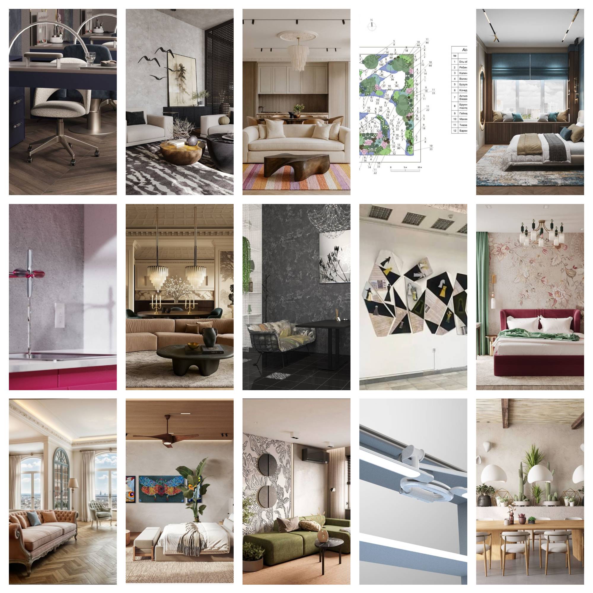 blank 15 grids collage